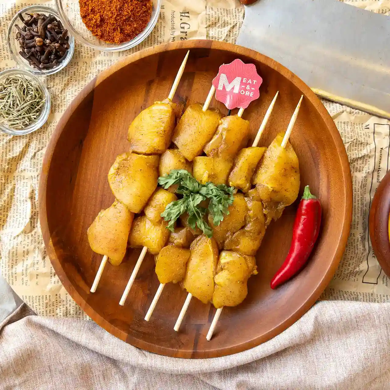 شيش طاؤوق باربيكيو - شراء لحوم طازجة في الرياض - أفضل ملحمة في الدمام - توصيل اللحوم الطازجة في الخبر - طلب لحوم عجل طازجة في الظهران - Meat and More-BBQ Chicken Shish Tawook – marinated, ready to cook